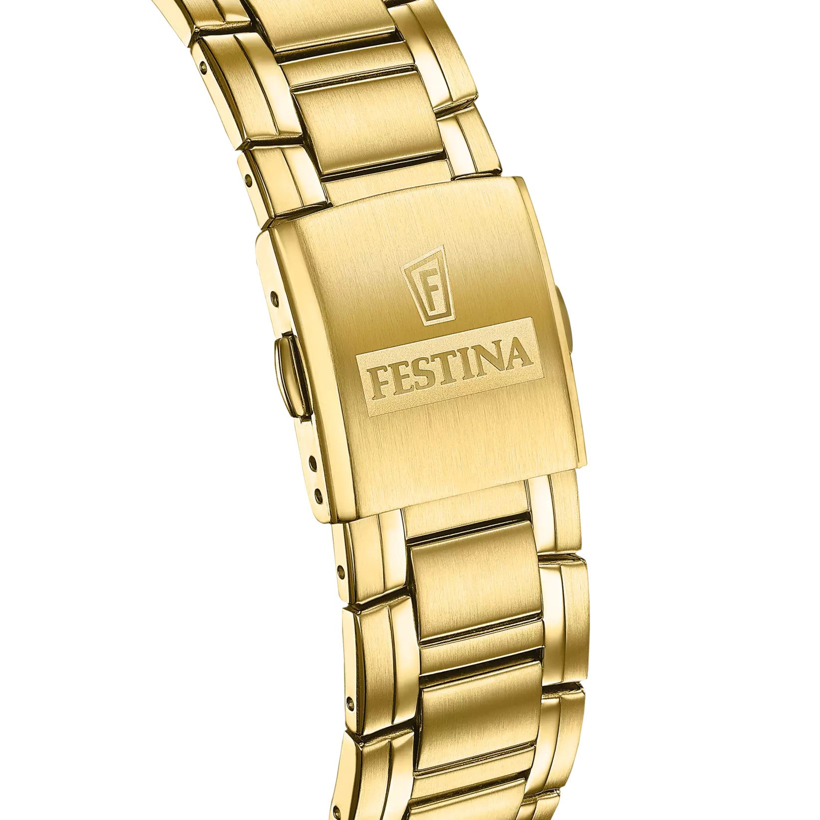 Festina Herren Armbanduhr Timeless Chronograph F20705/6 Edelstahl gelbgold IP