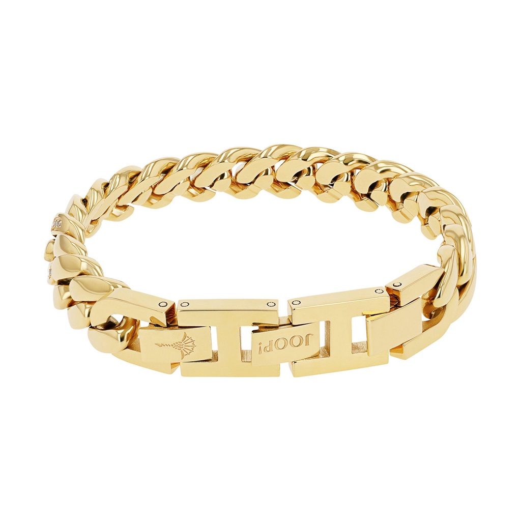 Joop! Damen Armband Panzer 2040557 Edelstahl gelbgold IP synth. Zirkonia