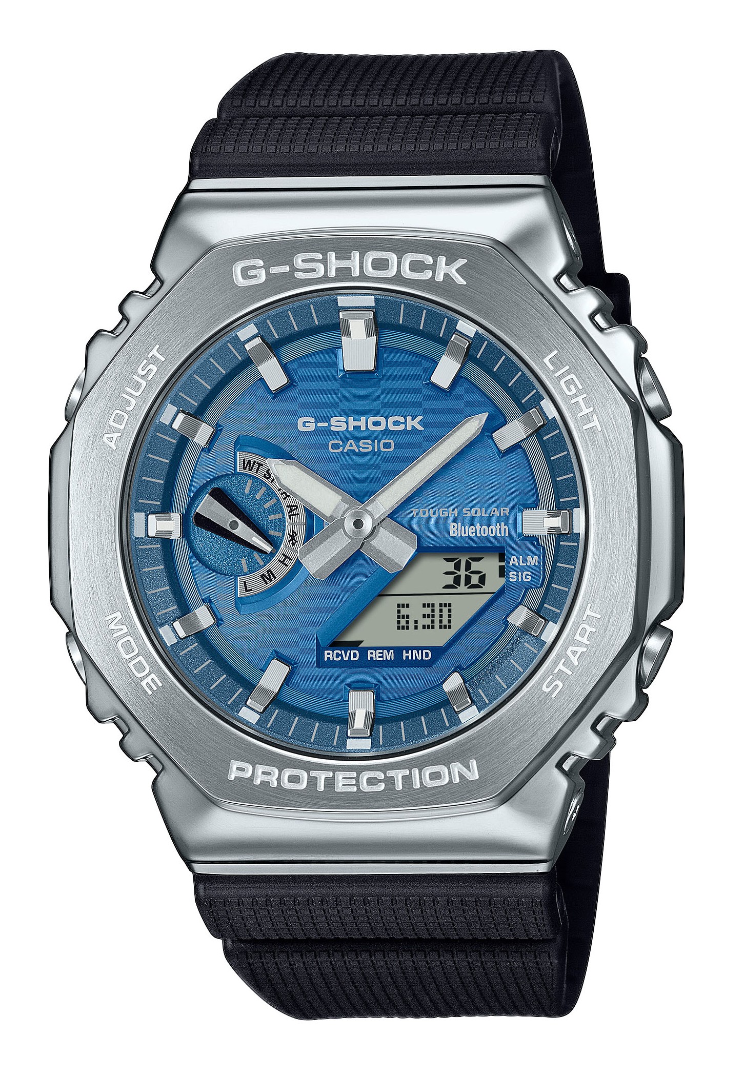 Casio Herren Armbanduhr G-Shock GBM-2100A-2BER Tough Solar Bluetooth Smart analog digital