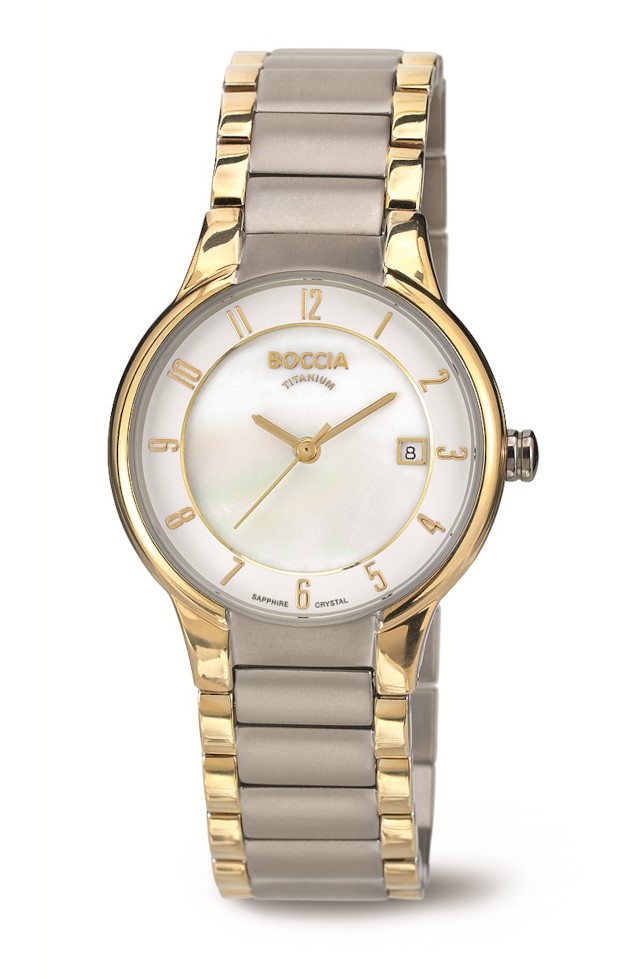 Boccia Damen Armbanduhr Style 3301-02 Titan bicolor