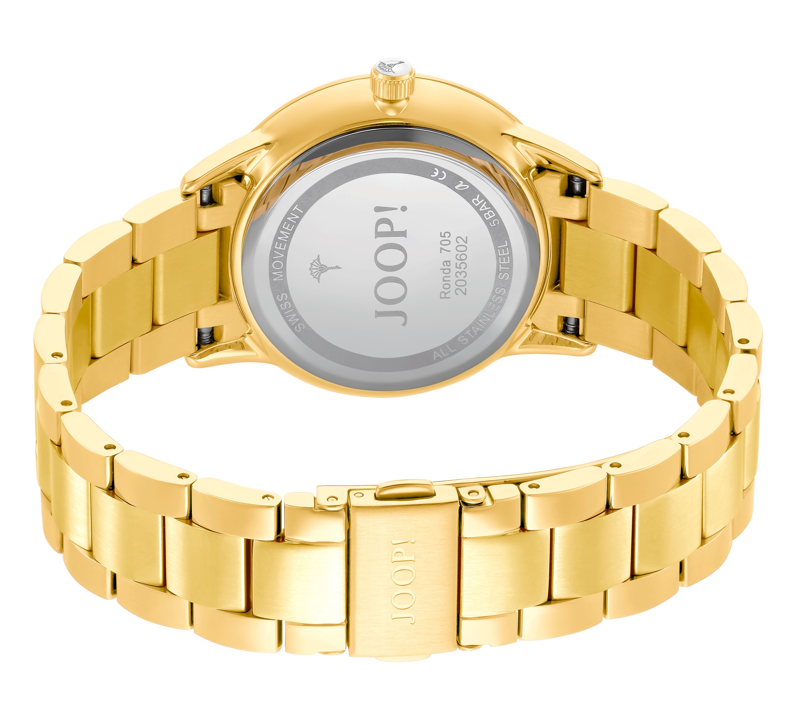 JOOP! Damen Armbanduhr 2035602 gelbgold IP Zirkonia