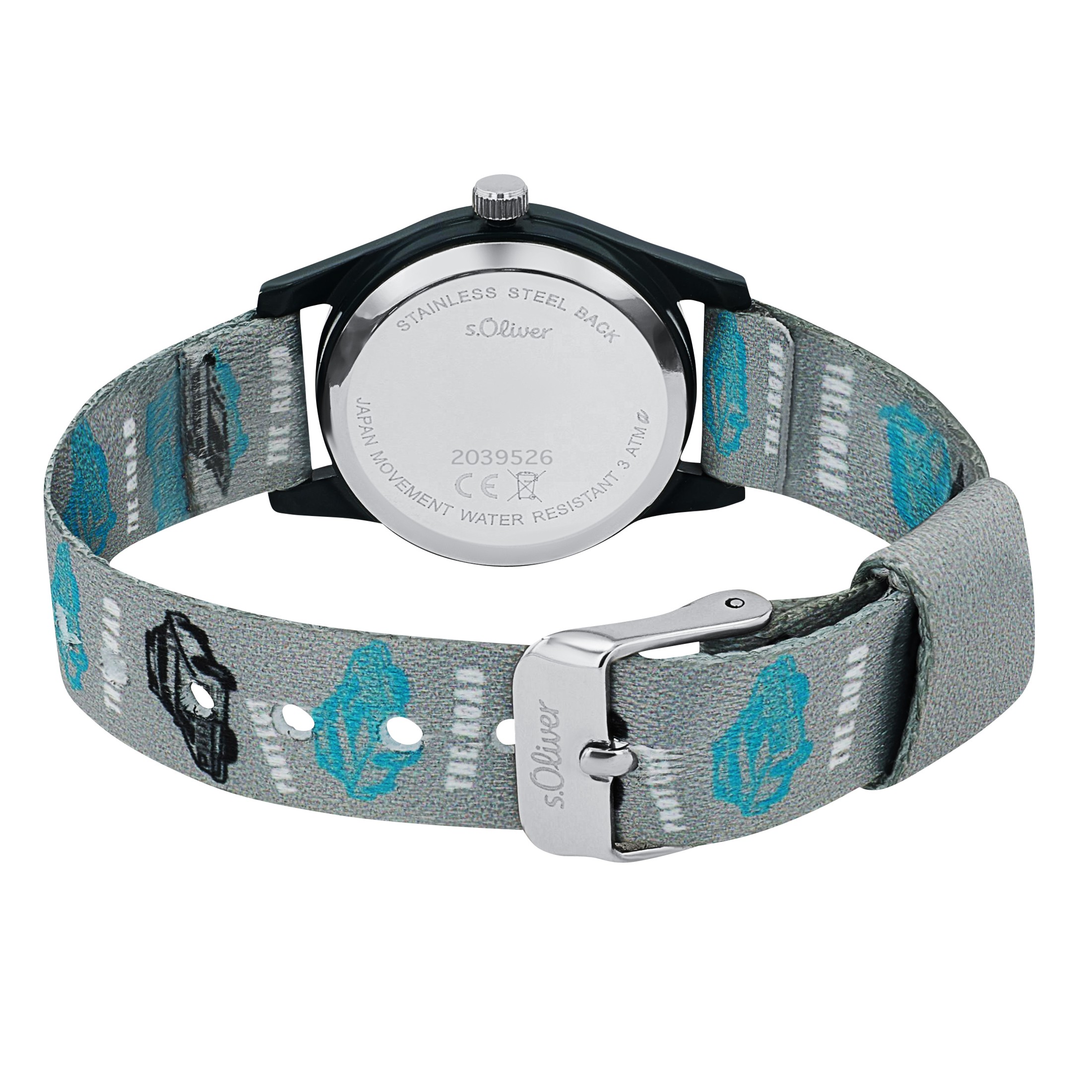s.Oliver Jungen Armbanduhr 2039526 Textilband Autoprint