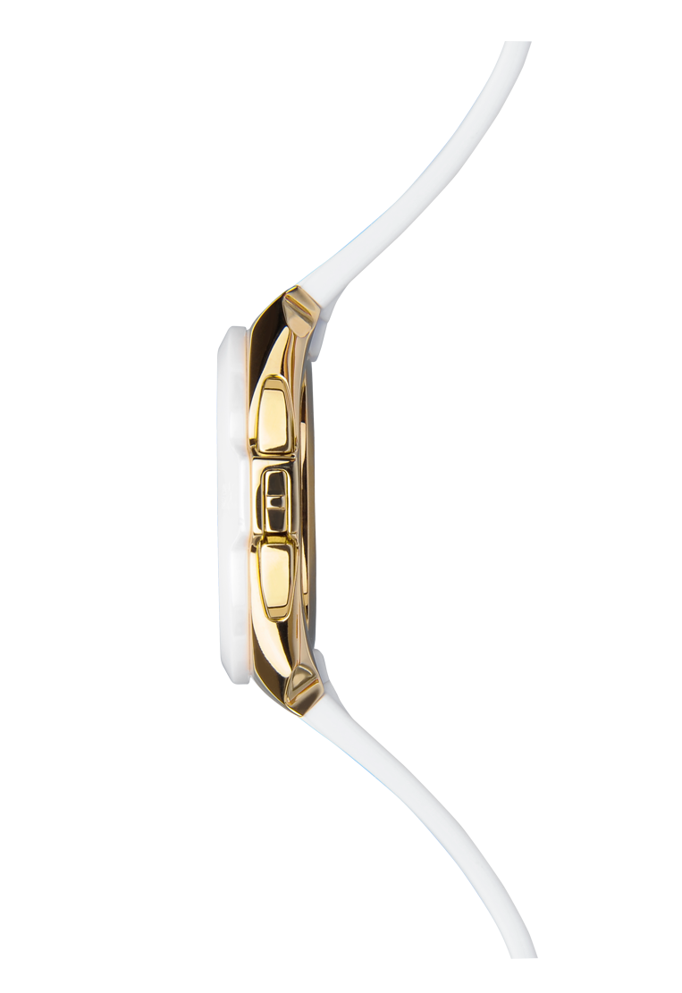 Junghans Damen Armbanduhr 015/1506.00 Spektrum Mega Solar gold IP Keramik weiß
