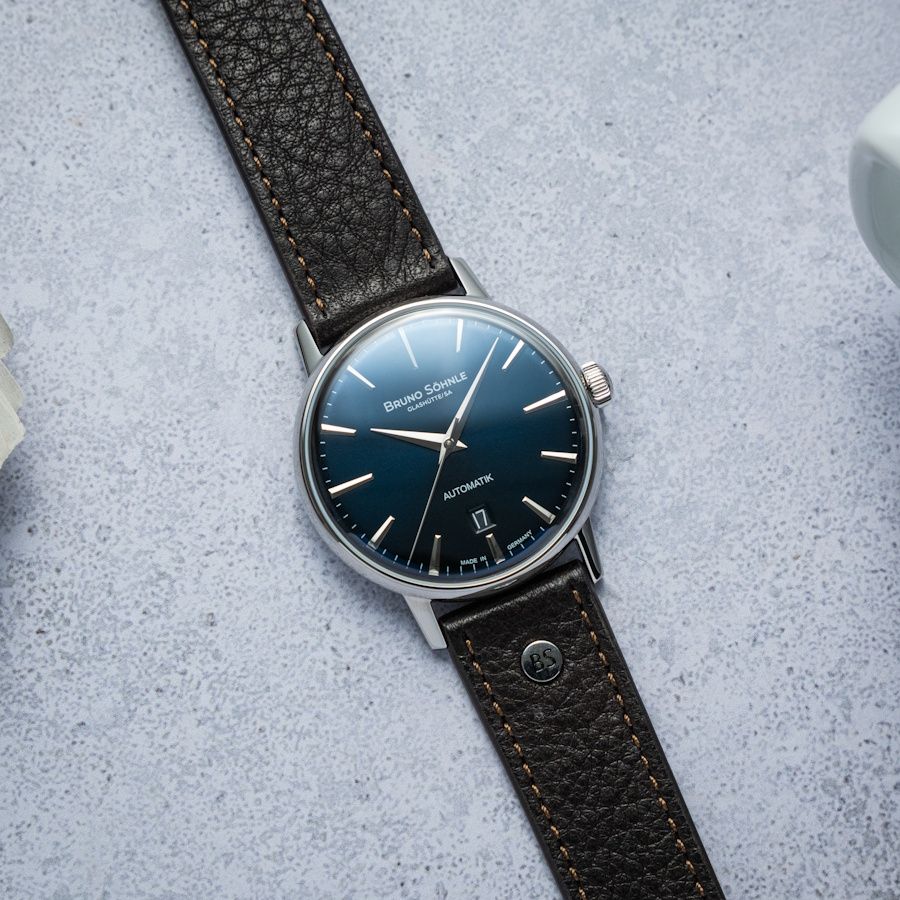 Bruno Söhnle Herren Armbanduhr 17-12236-311 Bergamo Automatik Lederband braun