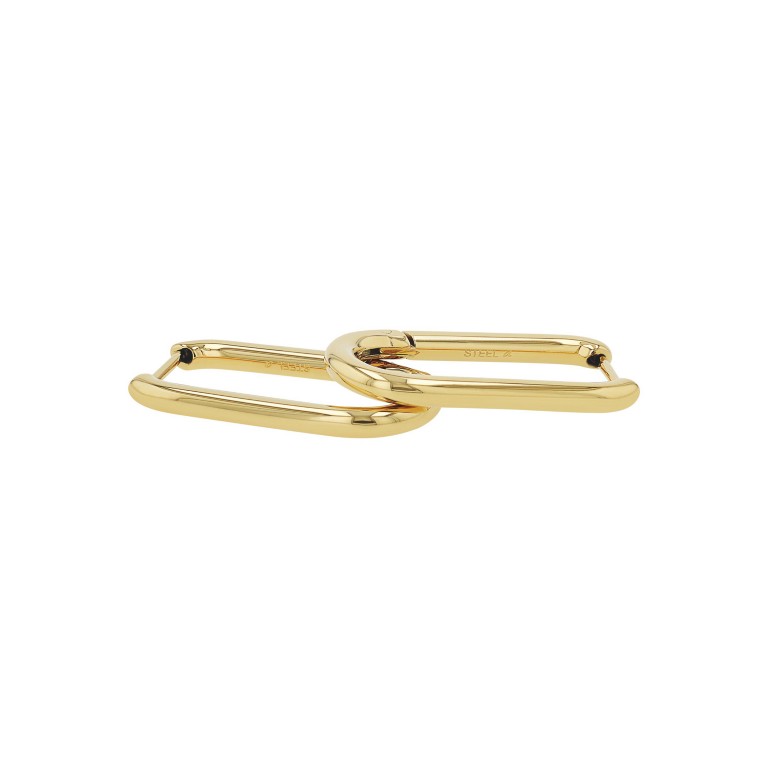 Tom Tailor Damen Creolen 2100638 Edelstahl goldplattiert
