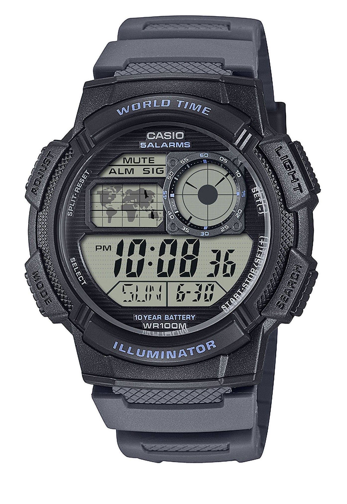 Casio Herren Armbanduhr AE-1000W-8AVEF digital schwarz-grau
