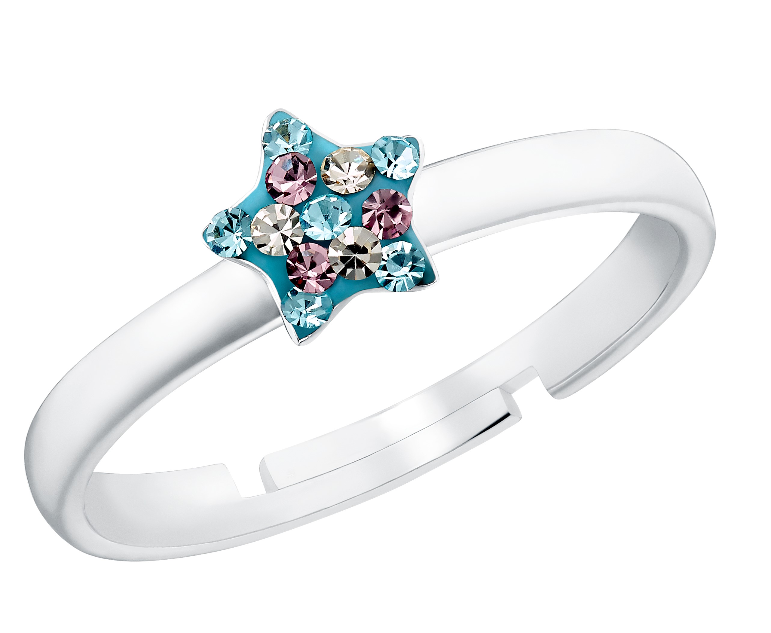 Prinzessin Lillifee Ring 2034004 Stern Silber 925/- Preciosa blau
