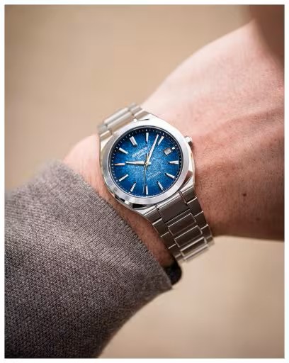 Casio  Herren Armbanduhr Edifice EFK-200D-2AER Automatik Edelstahl blaues Zifferblatt