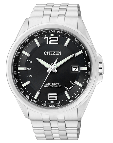 Citizen Herren Armbanduhr CB0010-88E Funk Solar Eco Drive Edelstahl