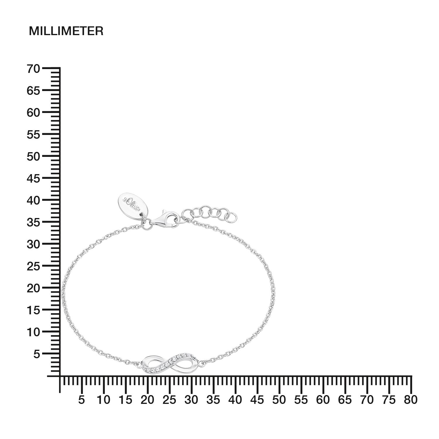 s.Oliver Damen Armband 2012529 Infinity Silber Zirkonia