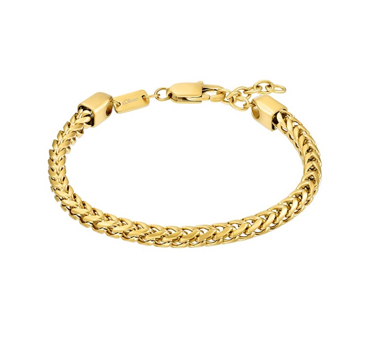 s.Oliver Herren Armband 2033923 Edelstahl matt gelbgold IP 