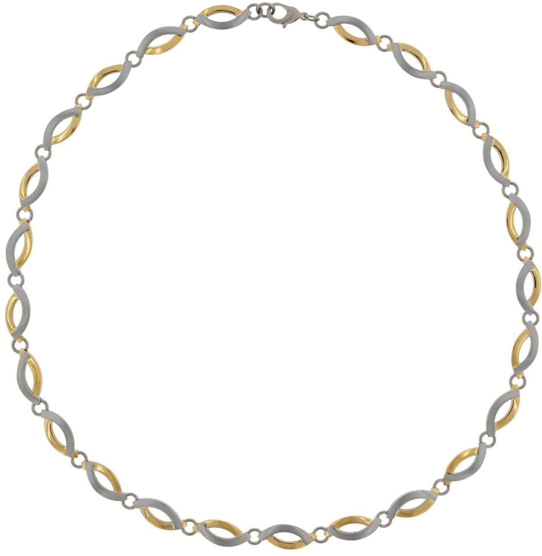 Boccia Collier 0876-02 Reintitan bicolor mit gelbgoldplattierten Elementen 