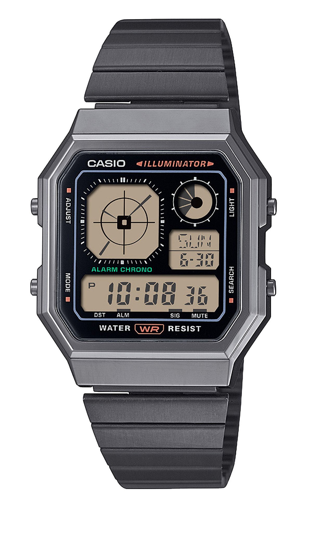 Casio Herren Armbanduhr A130WEGG-1AEF digital schwarz