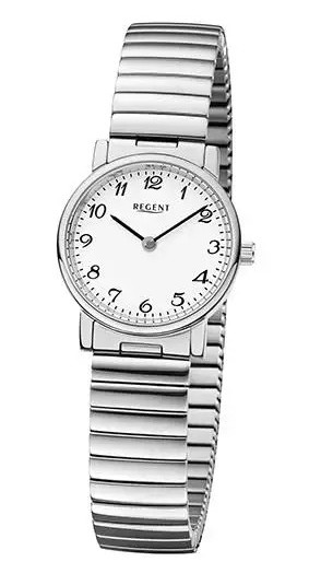 Regent Damen Armbanduhr F-1244 Edelstahl Zugband