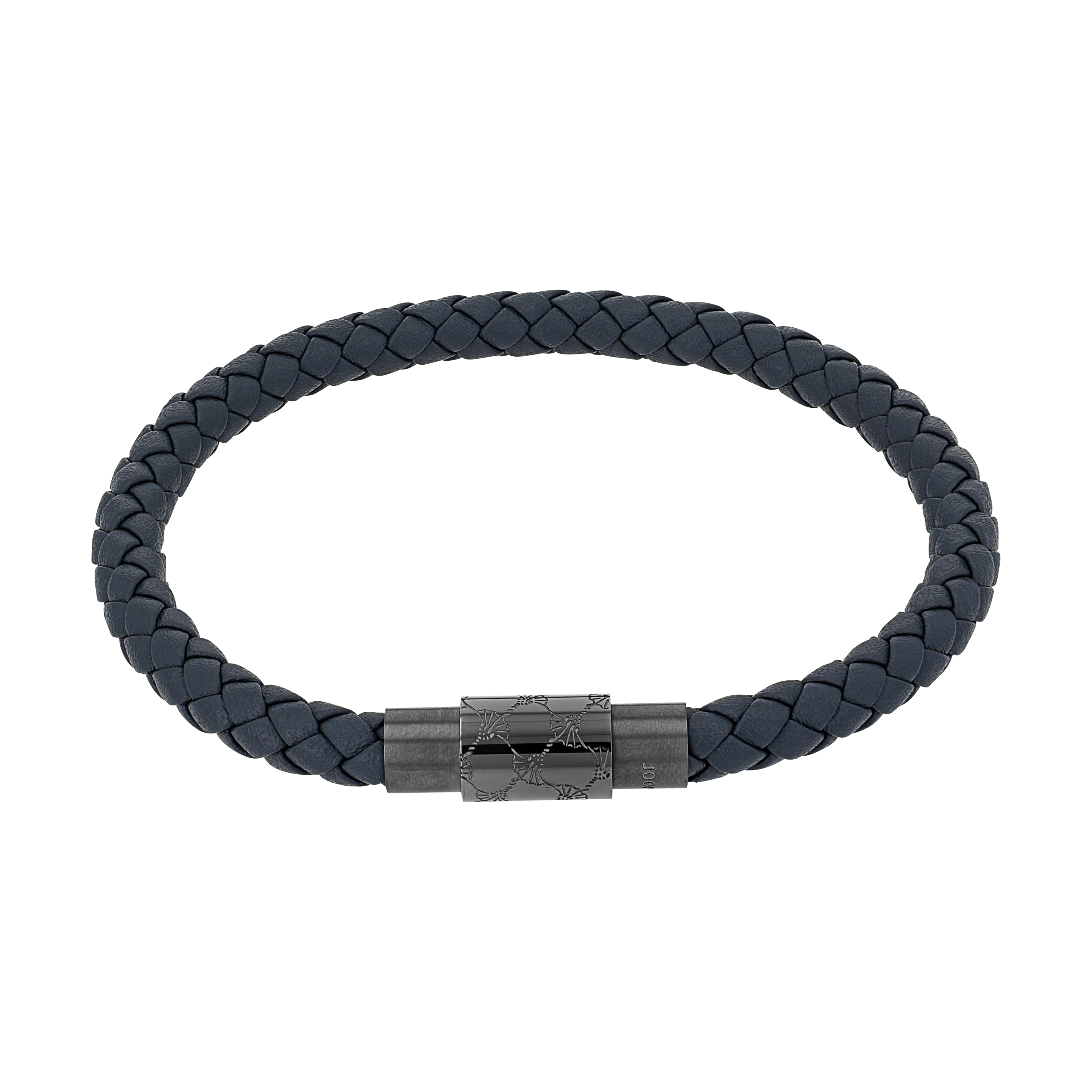 Joop! Herren Armband 2039826 Leder grau Edelstahl IP Gun