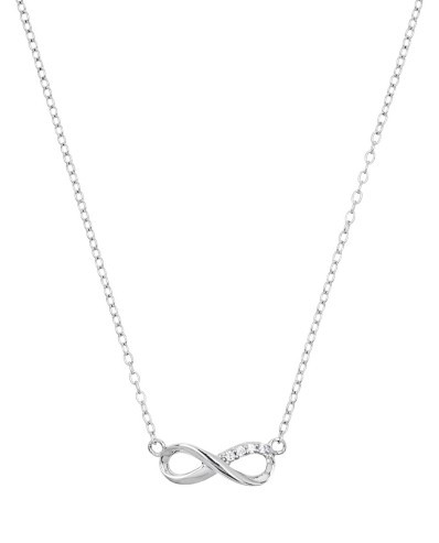 Tom Tailor Damen Halskette Infinity 2100583 Silber 925 synth. Zirkonia