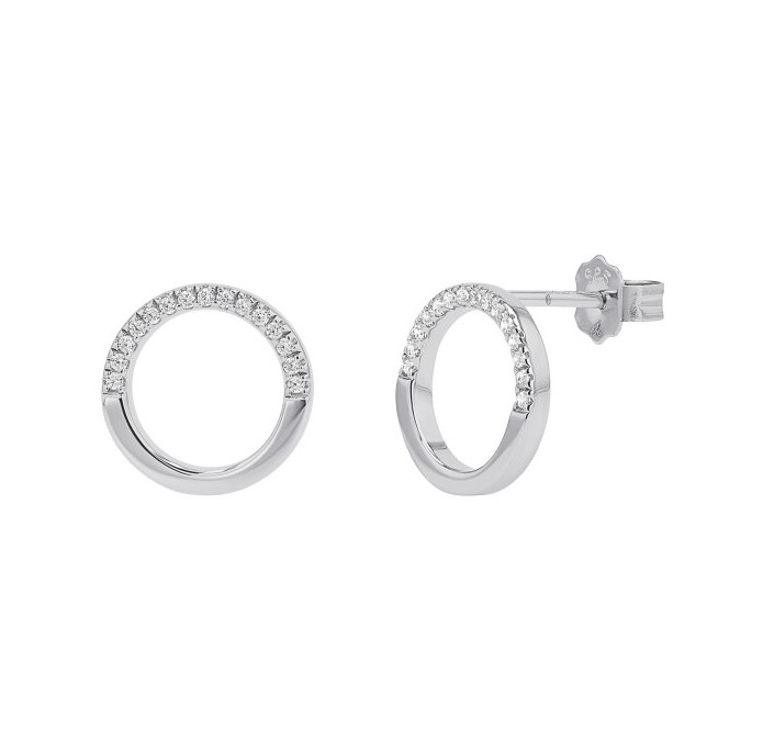 Tom Tailor Damen Ohrstecker Kreis 2100559 Silber 925 synth. Zirkonia