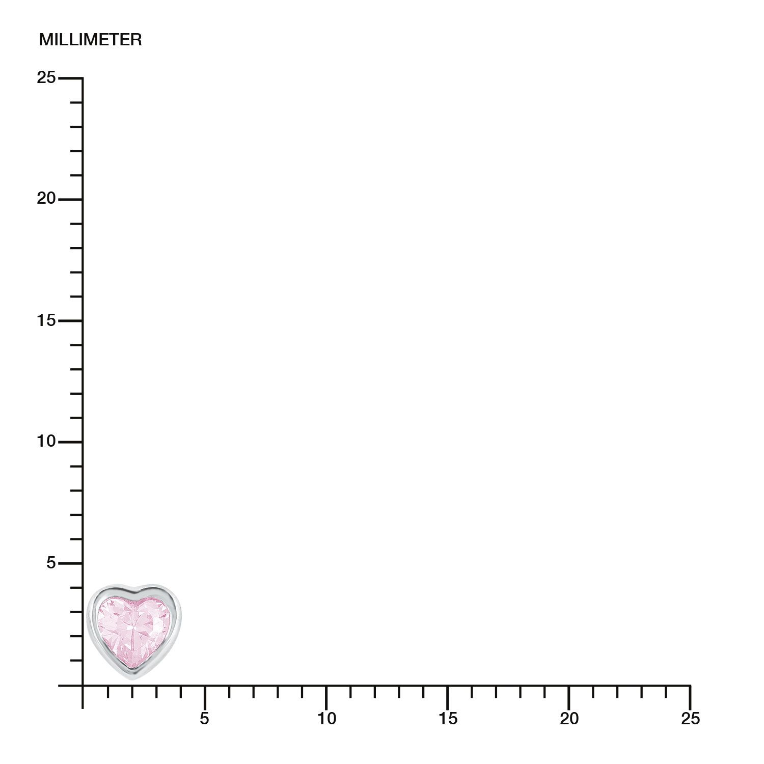 Lillifee 2021046 Ohrstecker Silber 925 Herz Zirkonia rosa