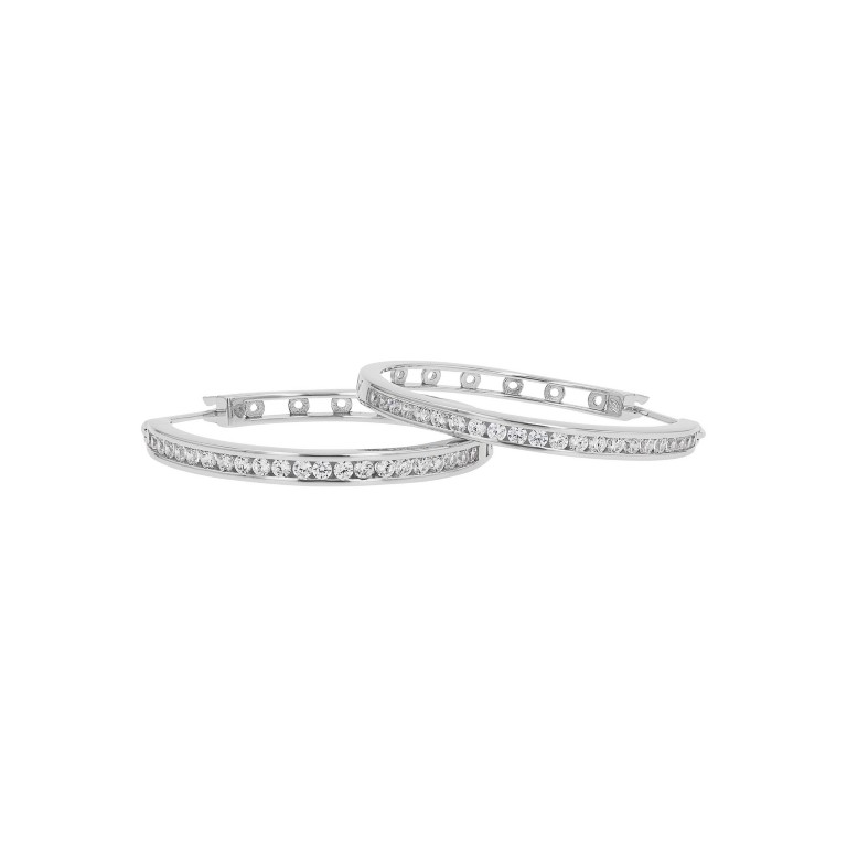 Tom Tailor Damen Creolen 2100573 Silber 925 Zirkonia