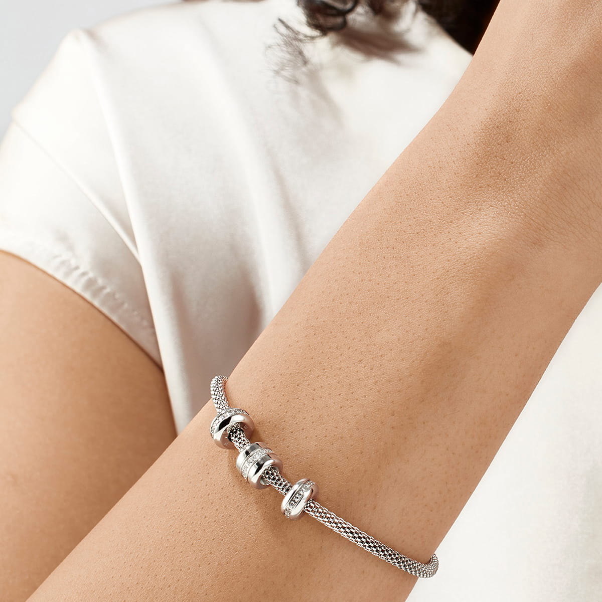 Bering Charm Hope-2 Edelstahl Zirkonia ARCTIC SYMPHONY COLLECTION