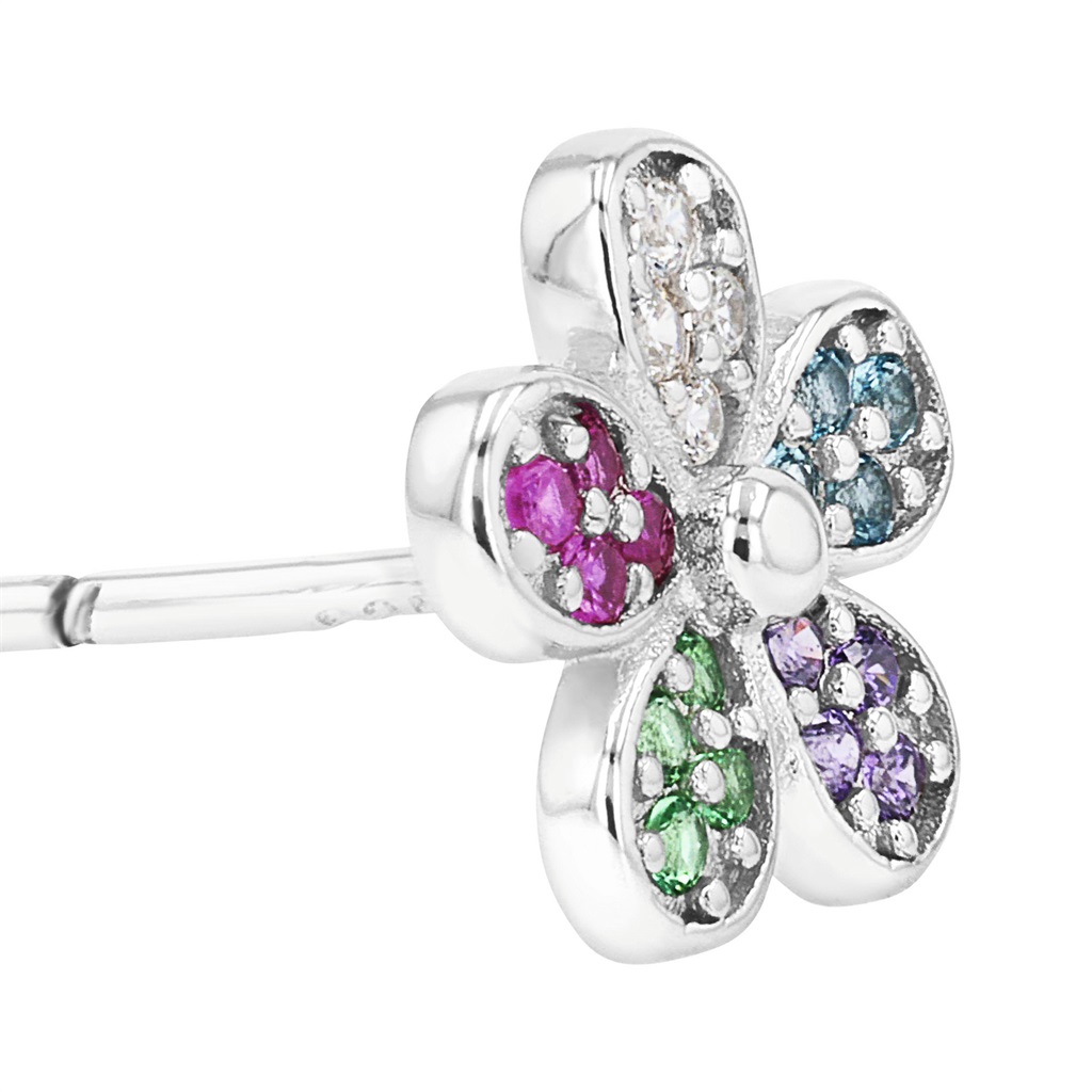 Lillifee Mädchen Ohrstecker 2101031 Blume Silber 925 Zirkonia bunt