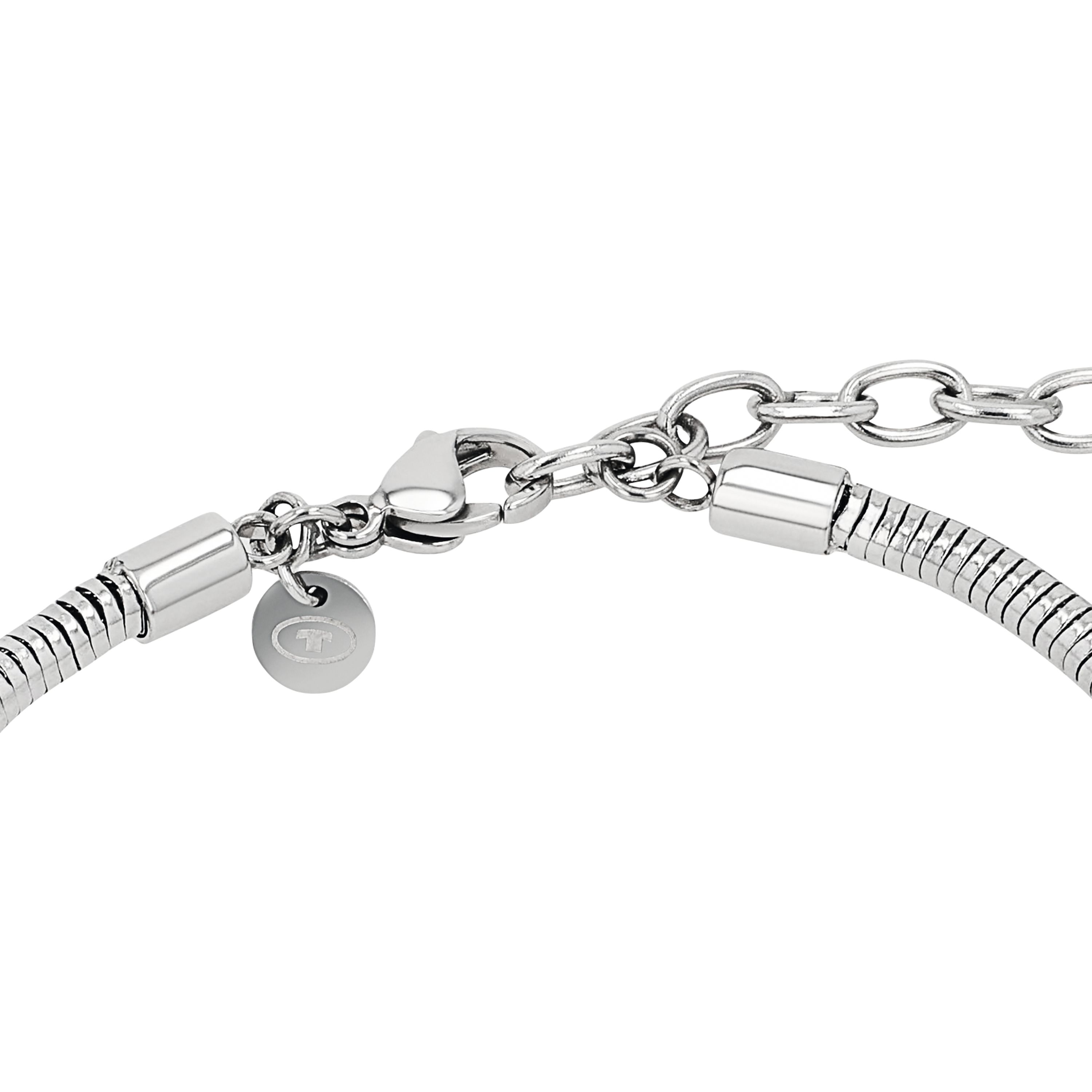 Tom Tailor Damen Armband 2101293 Edelstahl Schlangengliederung mit Schmuck-Beads bicolor 