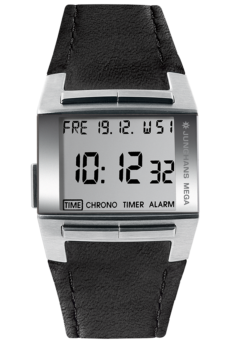 Junghans Herren Armbanduhr 026/4510.00 Mega 1000 mit Lederband limited Edition
