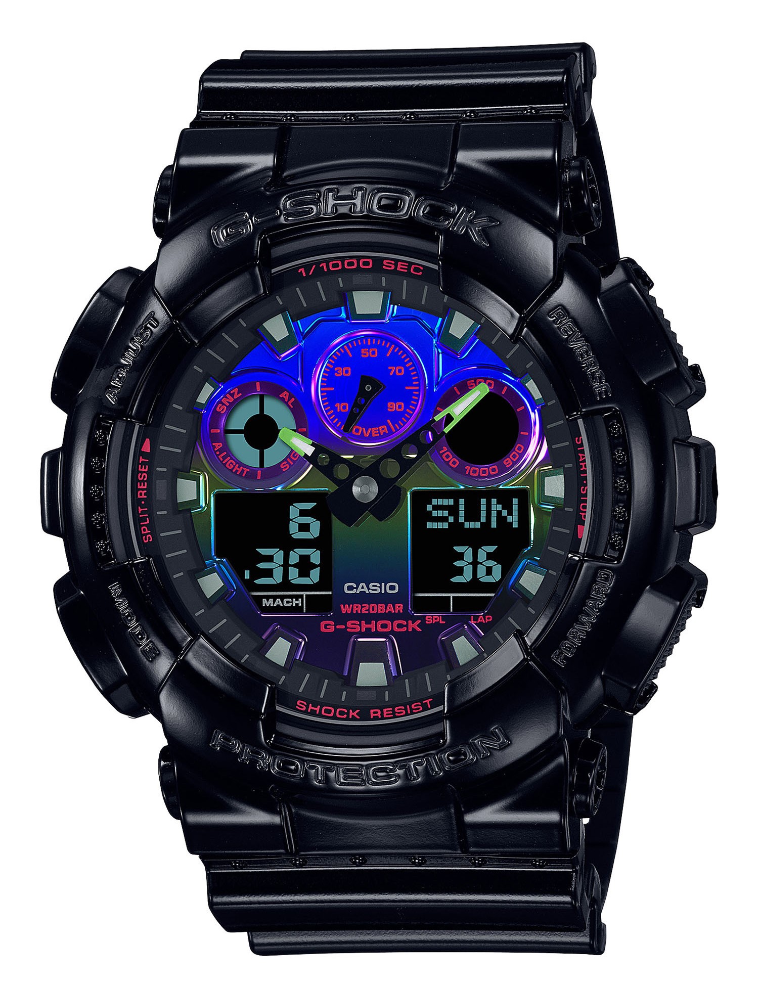 Casio Herren Armbanduhr G-Shock GA-100RGB-1AER analog-digital