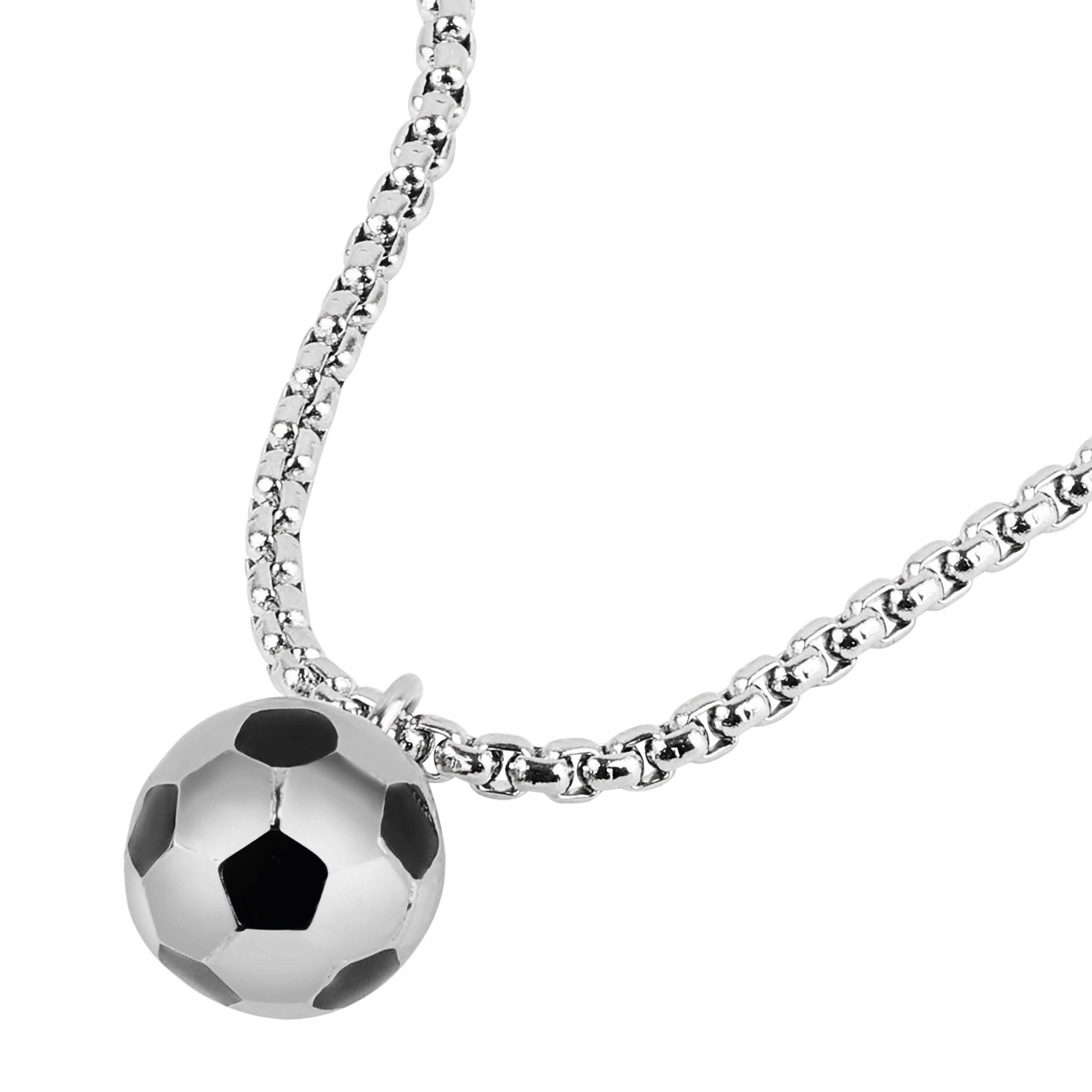 Tom Tailor Jungen Halskette 2101401 mit Fußball-Anhänger Edelstahl