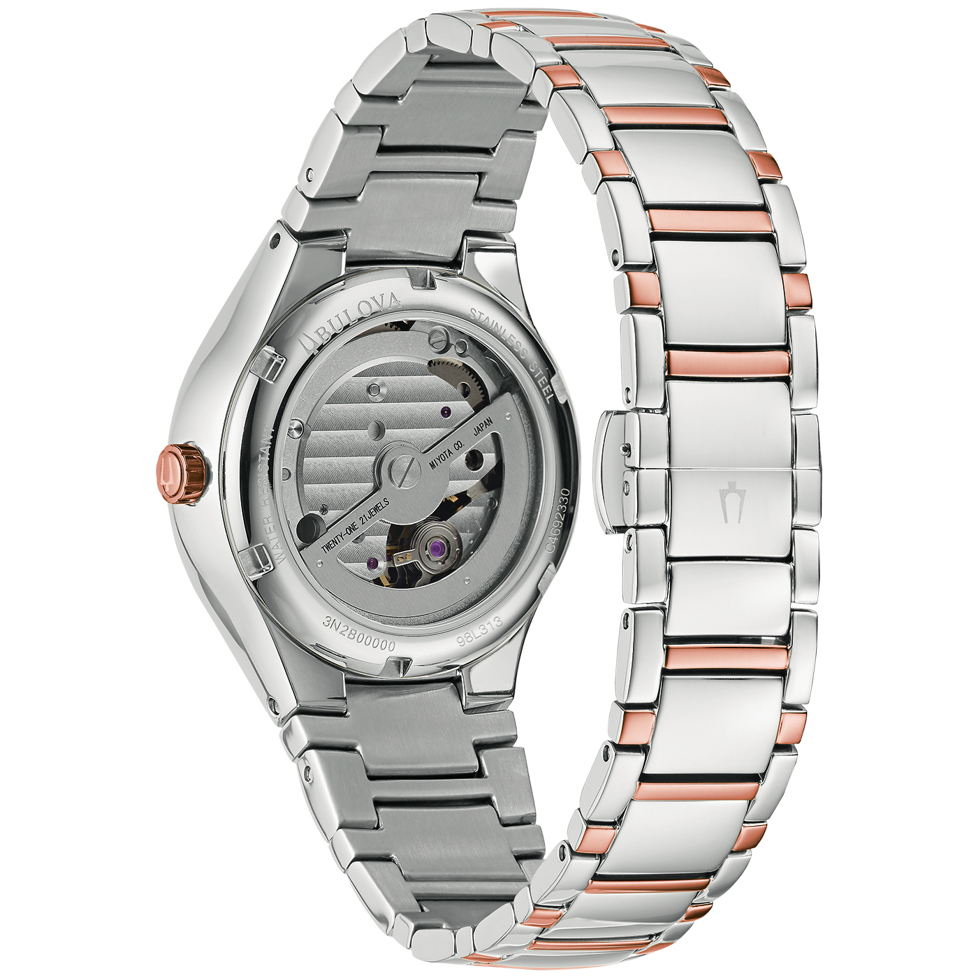 Bulova Damen Armbanduhr 98L313 Sutton Automatik