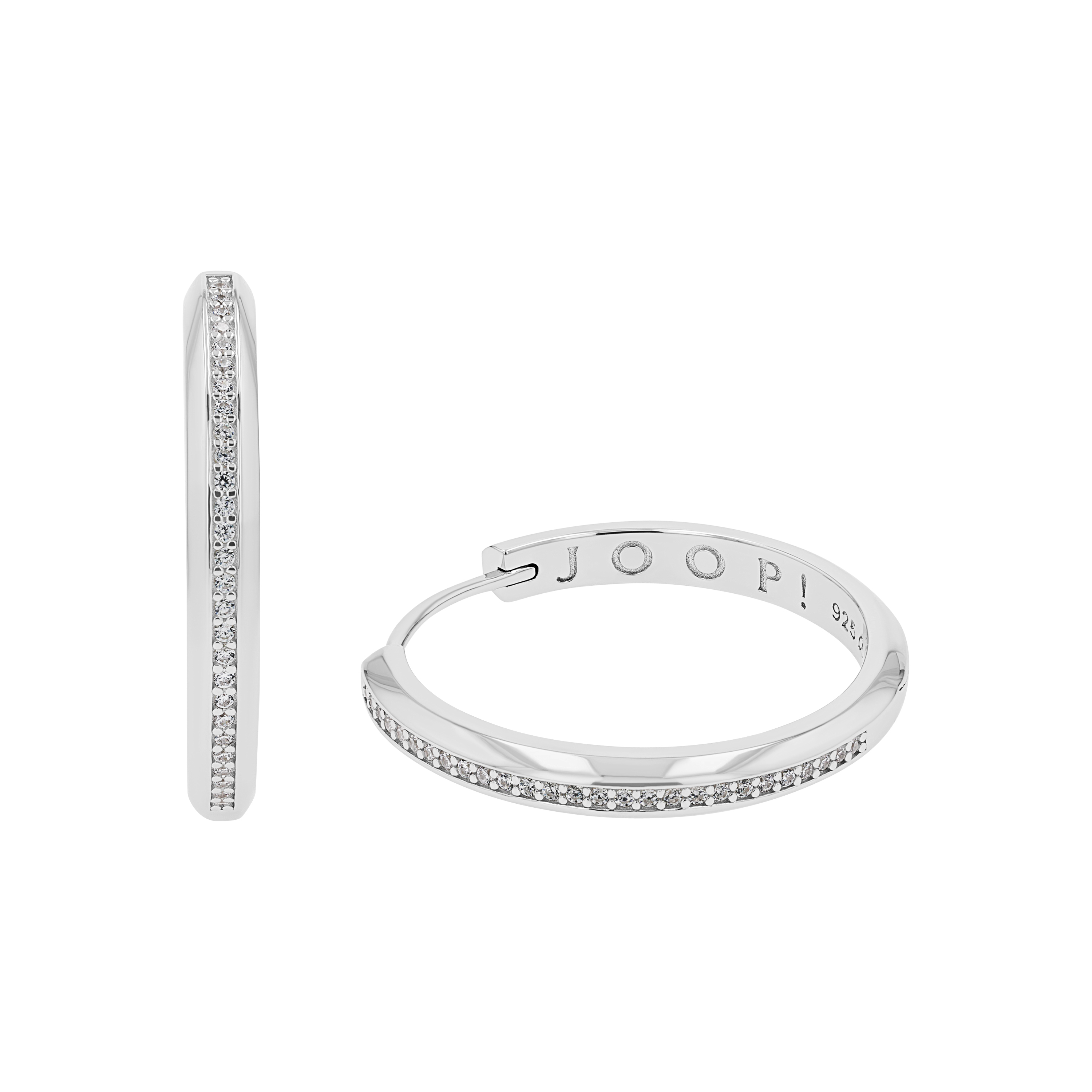 JOOP! Damen Creolen 2039694 synth. Zirkonia Silber 925 