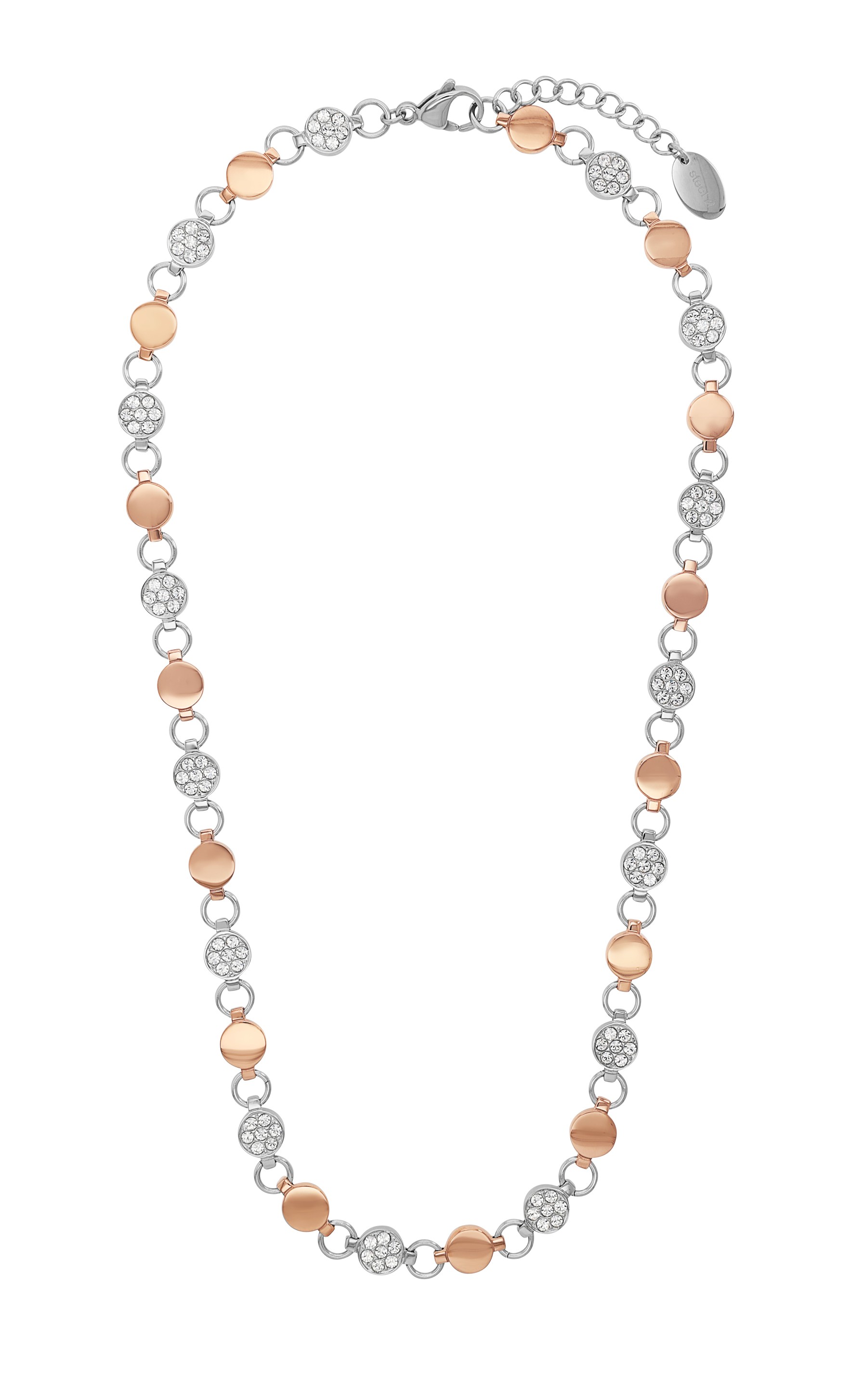 s.Oliver Damenkette 9239436 Edelstahl bicolor mit synth. Kristallen