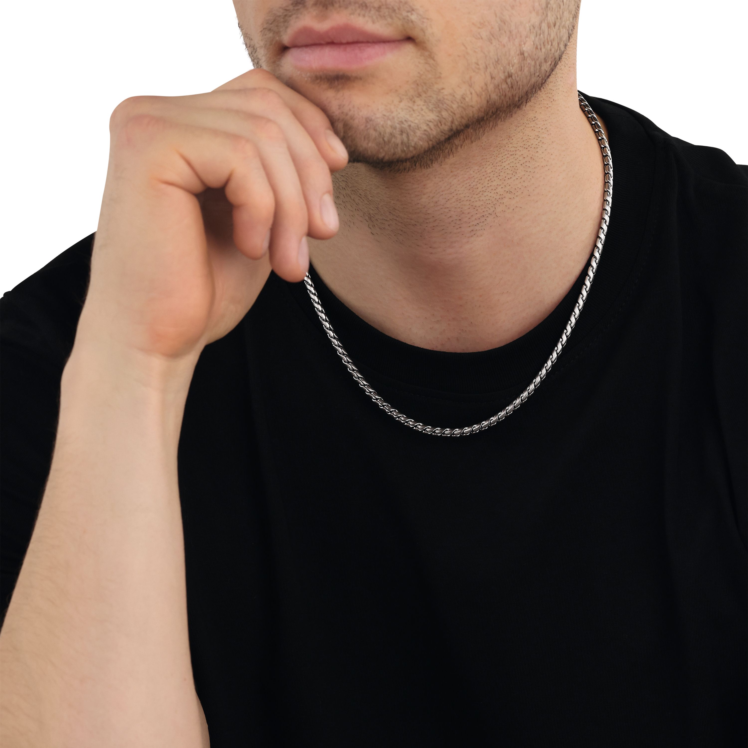 Tom Tailor Herren Halskette 2101289 Edelstahl Fantasiegliederung