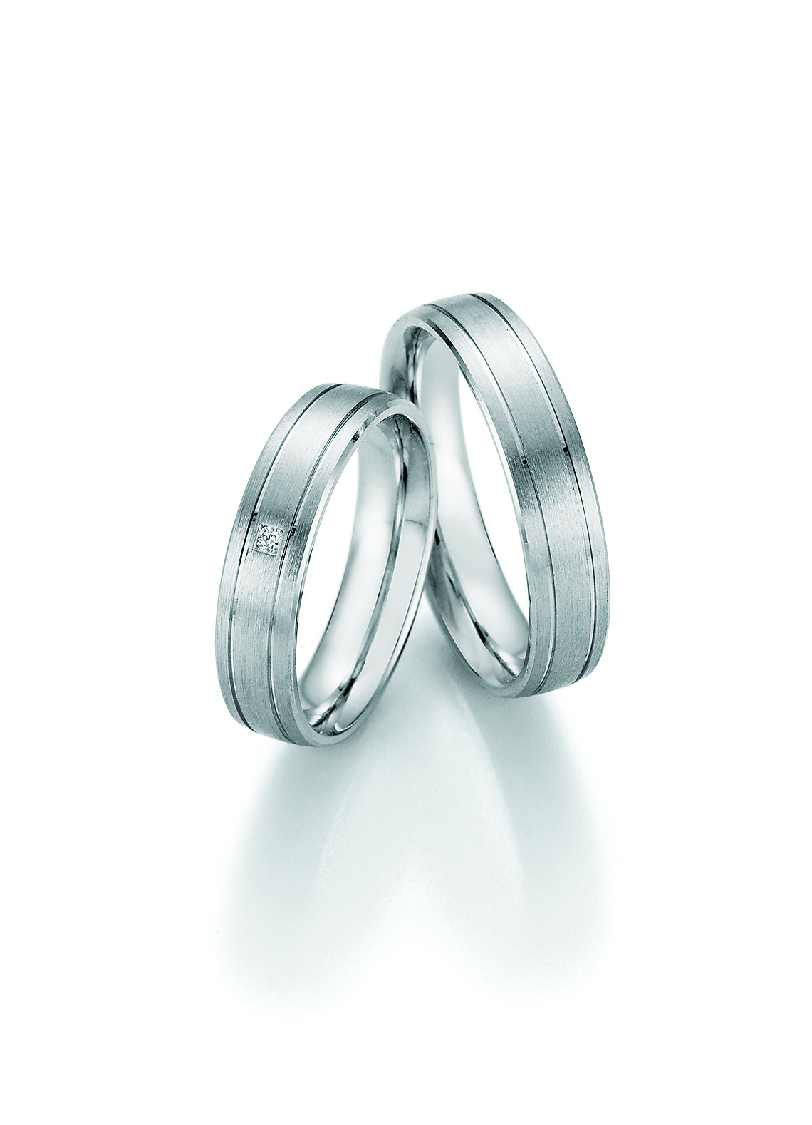 Eheringe Trauringe White Style Silver Emotion  55-20010 / 55-20020