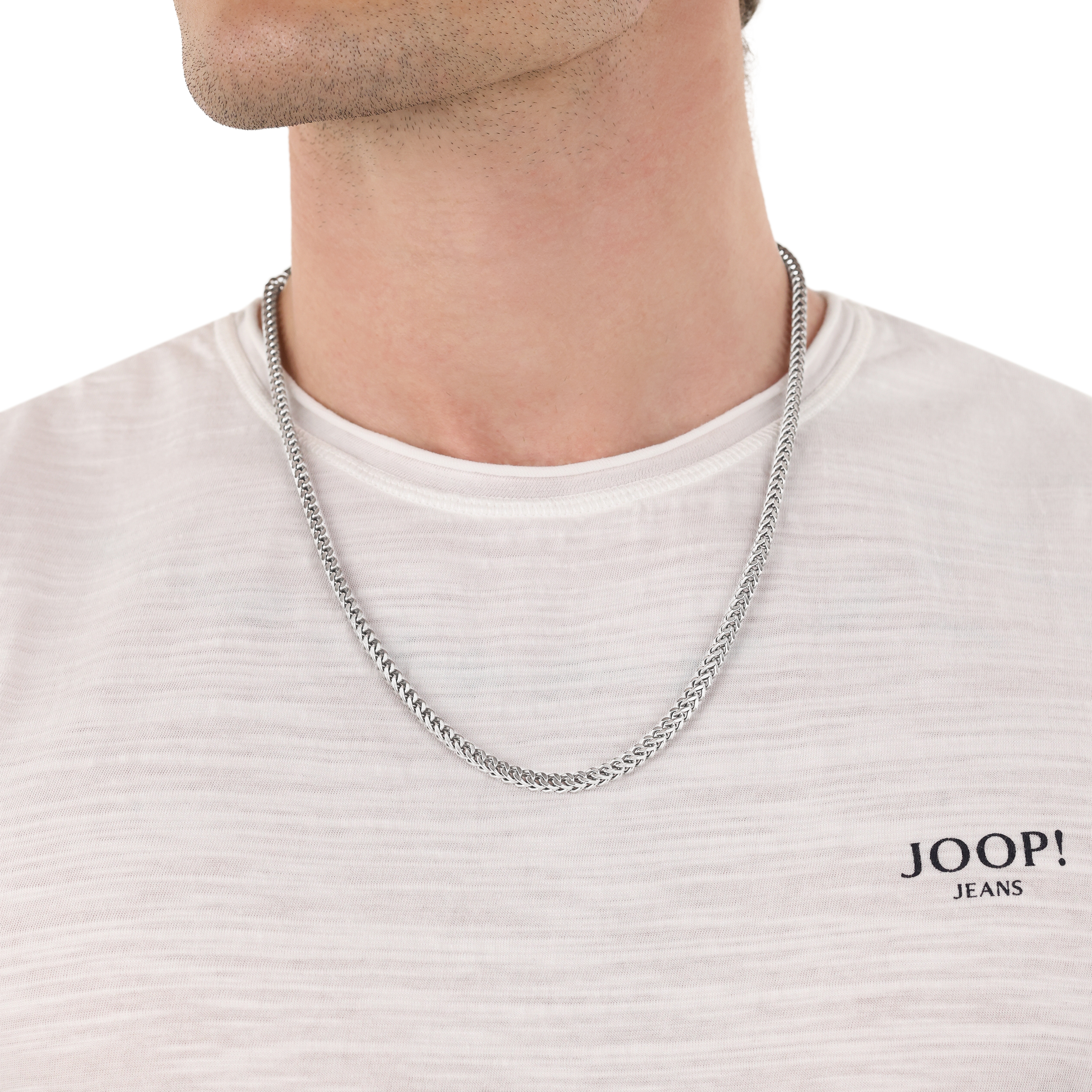 Joop! Herren Halskette 2039803 Edelstahl 4kant Panzer