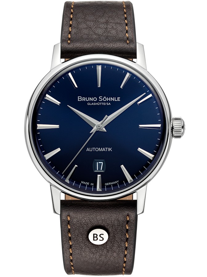 Bruno Söhnle Herren Armbanduhr 17-12236-311 Bergamo Automatik Lederband braun