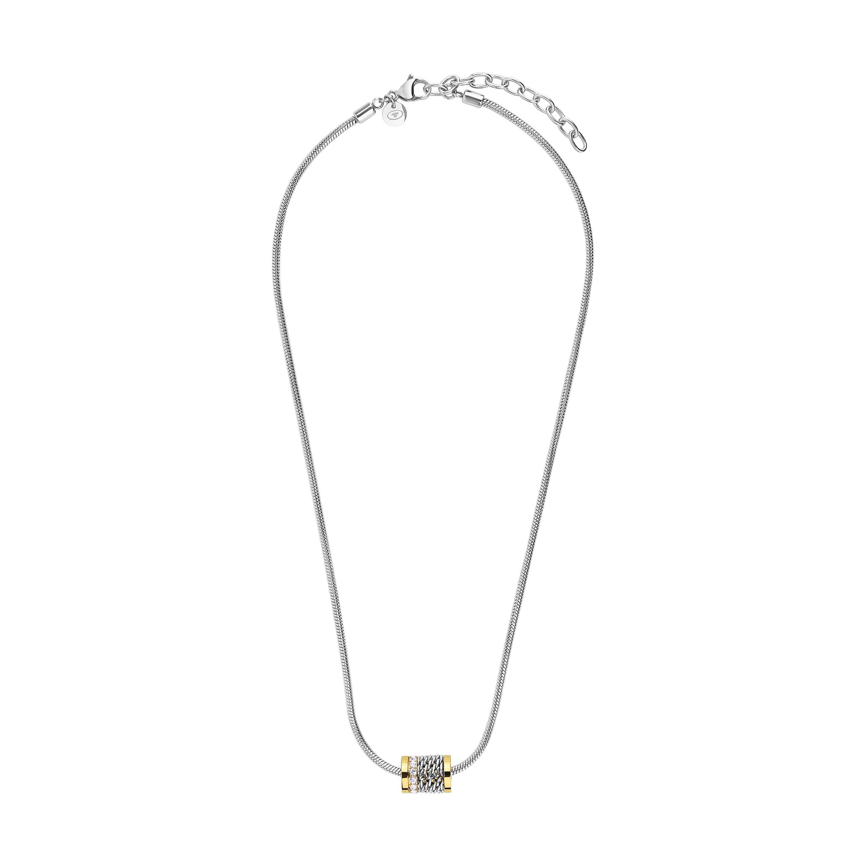 Tom Tailor Damen Halskette 2101288 Edelstahl Schlangengliederung mit Schmuck-Beads bicolor
