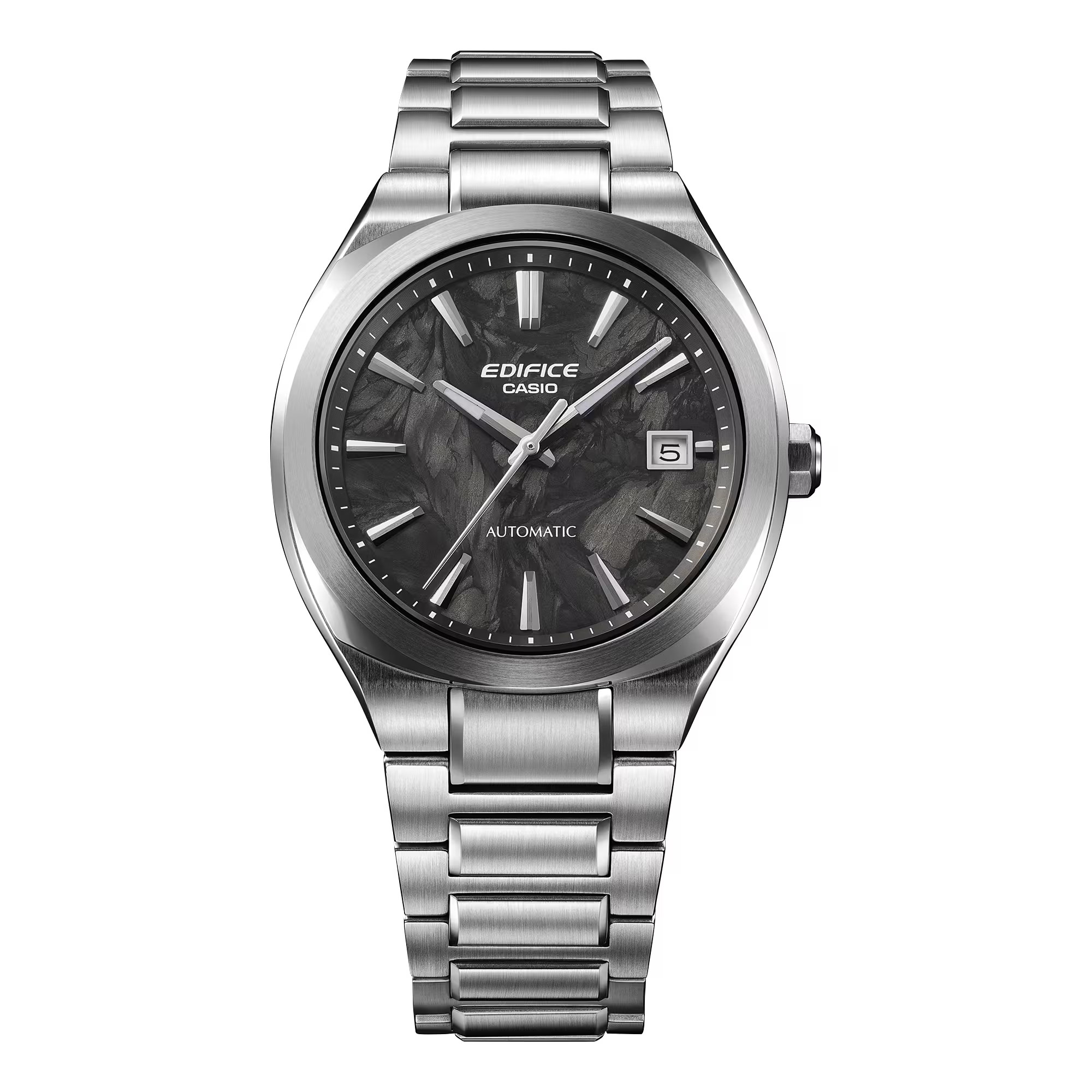Casio  Herren Armbanduhr Edifice EFK-200CD-1AER Automatik Edelstahl mit Karbon-Zifferblatt