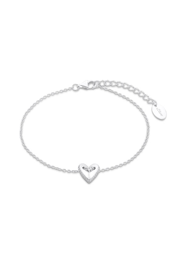 s.Oliver Damen Armband 2035758 Herz Silber Zirkonia