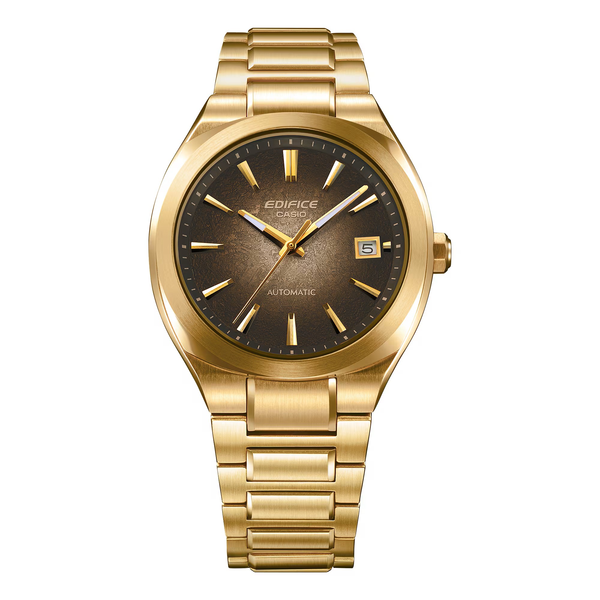 Casio Herren Armbanduhr Edifice EFK-200DG-5AER Automatik Edelstahl goldplattiert 