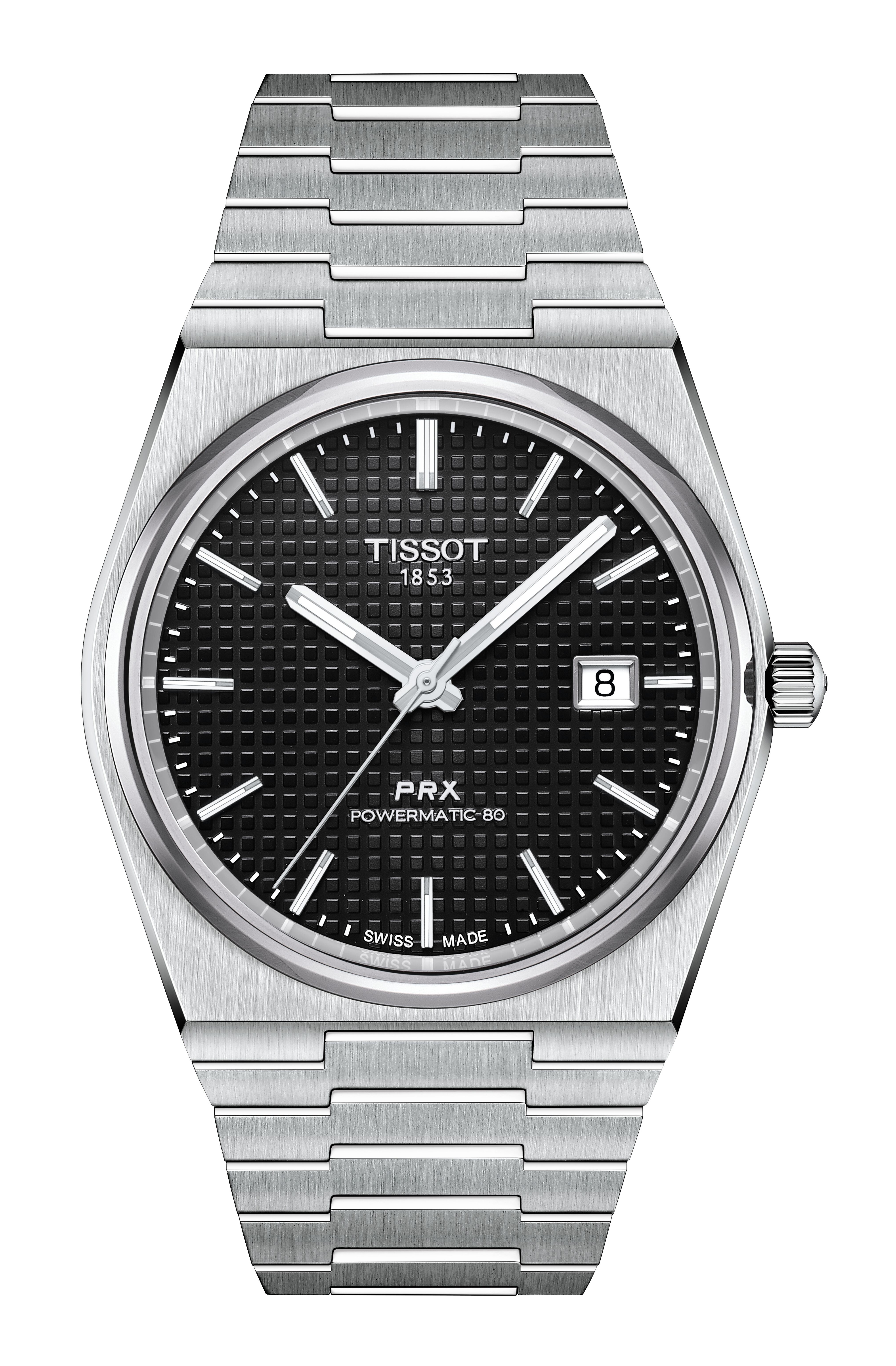Tissot Armbanduhr T137.407.11.051.00 PRX Titan 40 mm Automatik mit schwarzem Zifferblatt