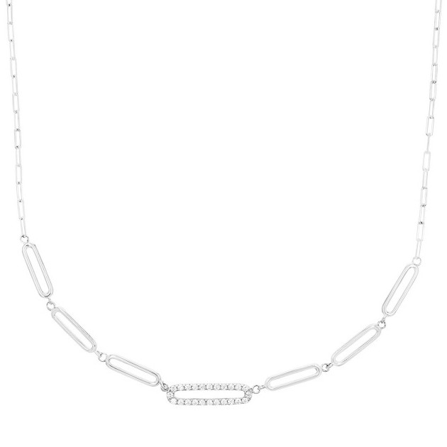 Tom Tailor Damen Halskette 2100557 Silber 925 mit synth. Zirkonia