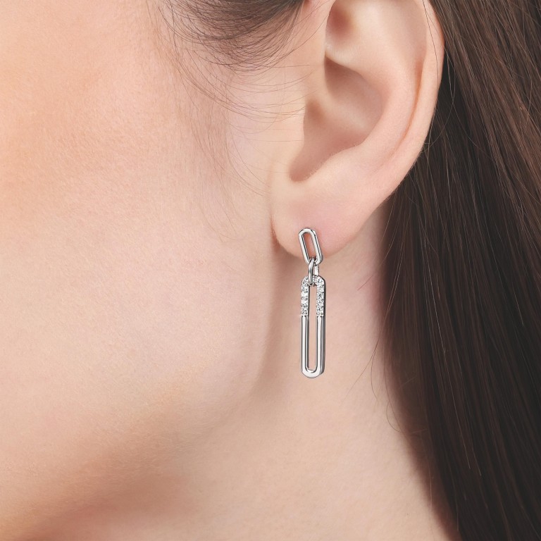 Tom Tailor Damen Ohrhänger 2100560 Silber 925 synth. Zirkonia