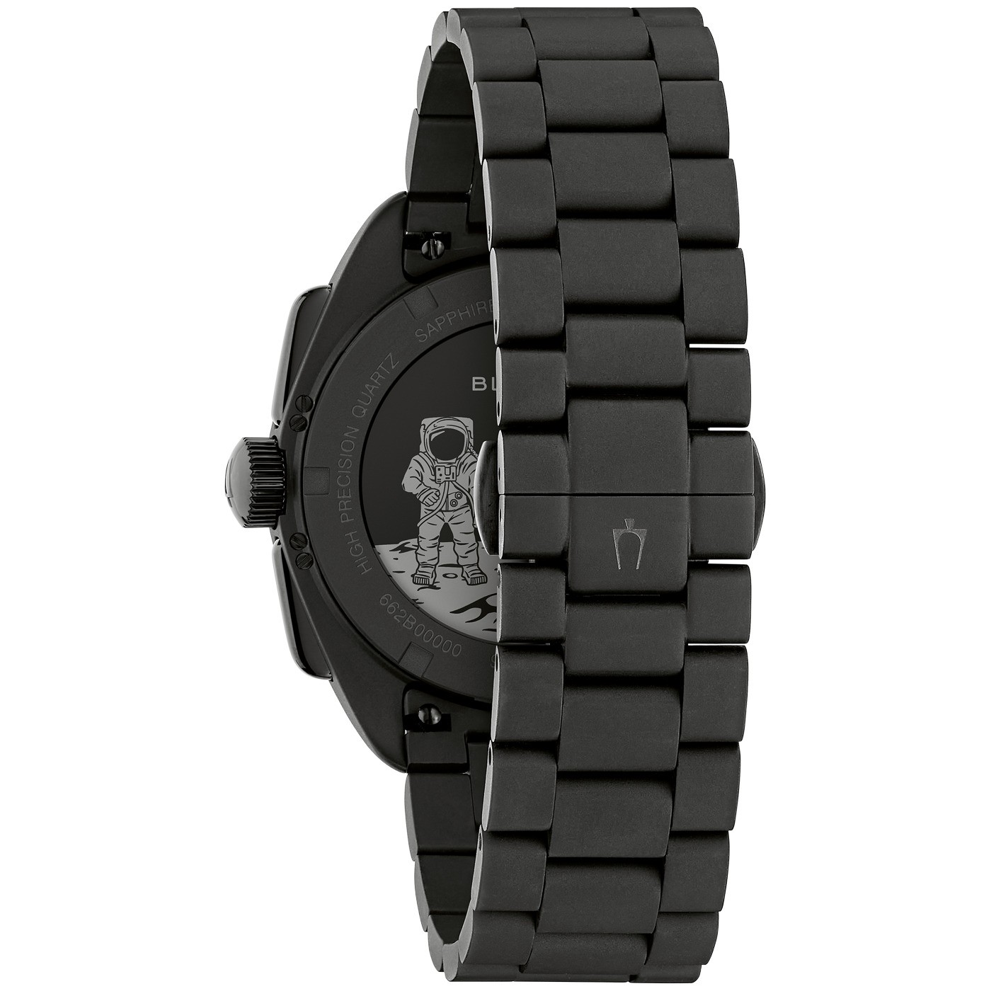 Bulova Herren Armbanduhr Lunar Pilot Black Hole 98A335 Chronograph Edelstahl Schwarz Limited Edition
