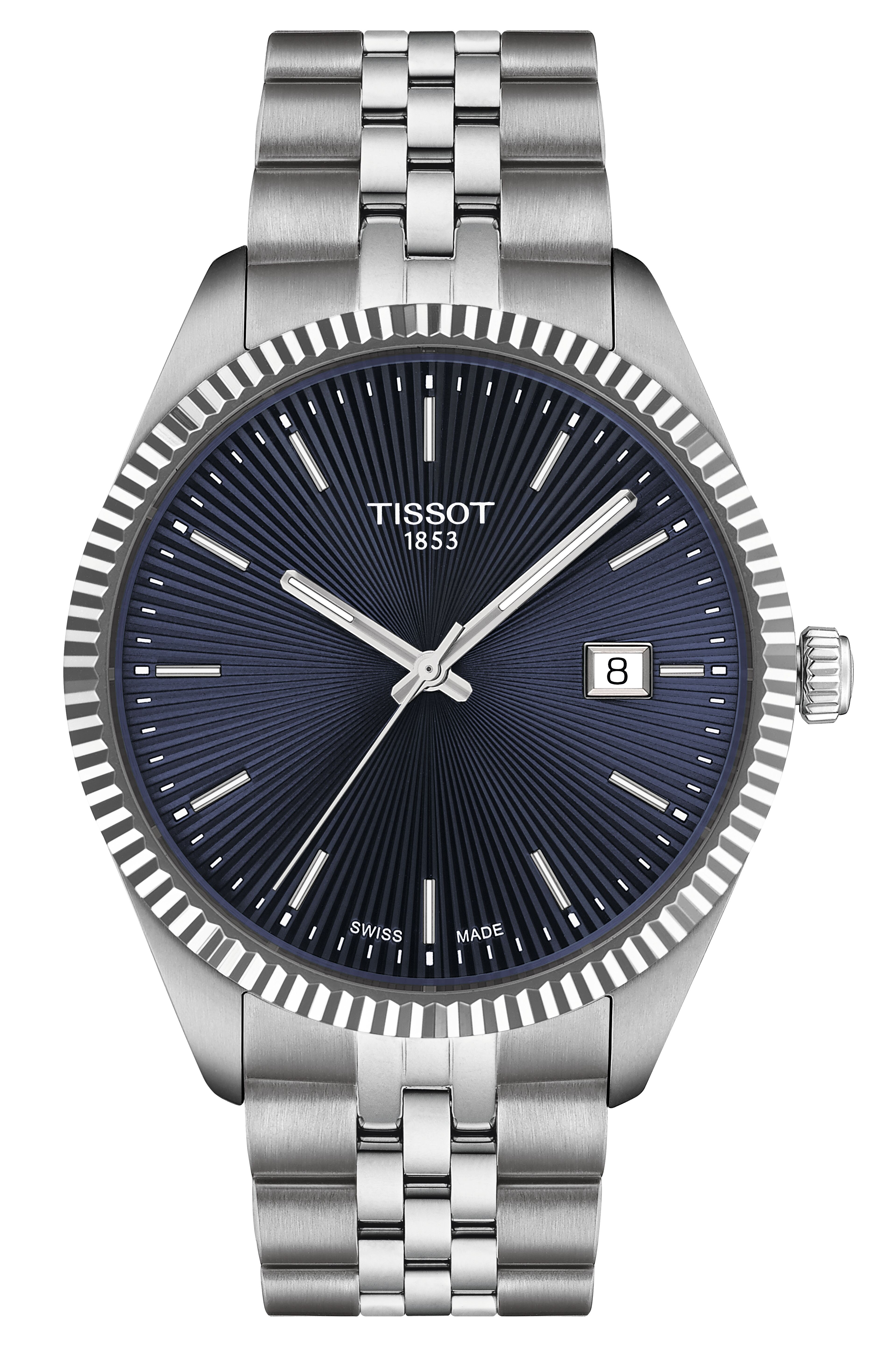 Tissot Armbanduhr T156.410.11.041.00 Ballade 40mm Edelstahl mit dunkelblauem Zifferblatt