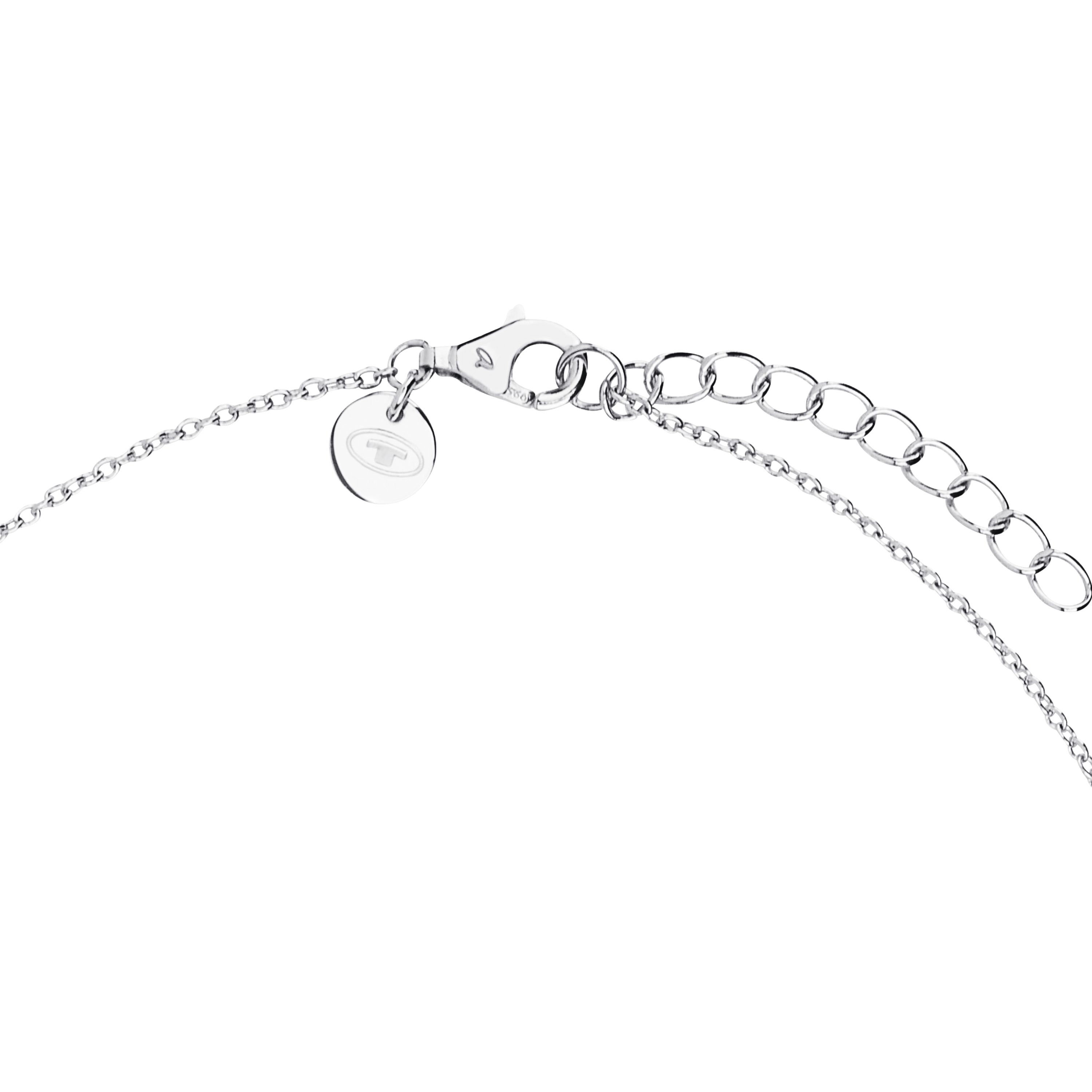 Tom Tailor Damen Halskette 2101258 mit Herz-Anhänger Silber 925 synth. Zirkonia