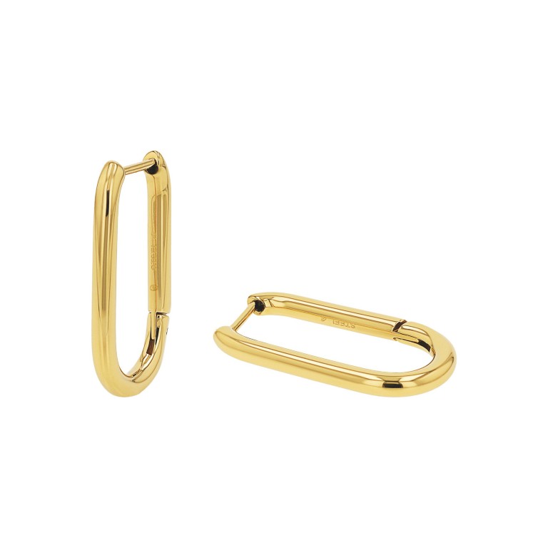 Tom Tailor Damen Creolen 2100638 Edelstahl goldplattiert