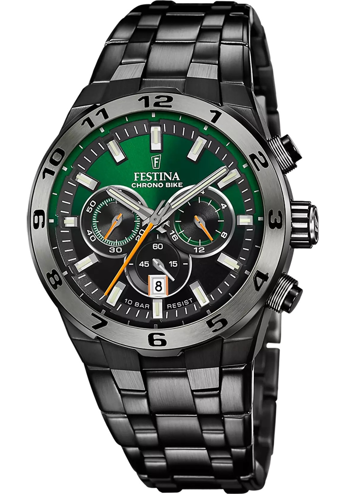 Festina Herren Armbanduhr Chrono Bike F20673/2 Edelstahl schwarz IP
