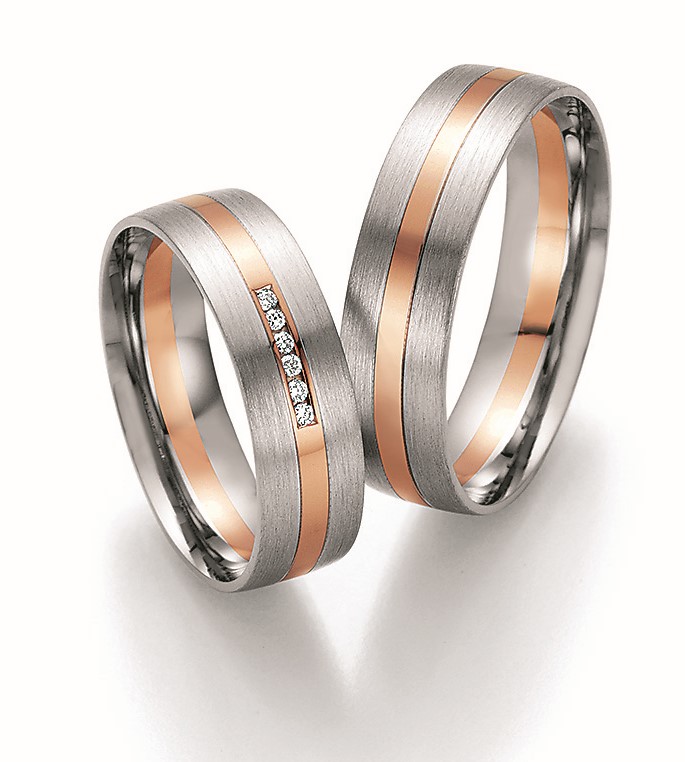 Eheringe Trauringe Ruesch Pure III  66/32090 66/32100 Weißgold Rotgold