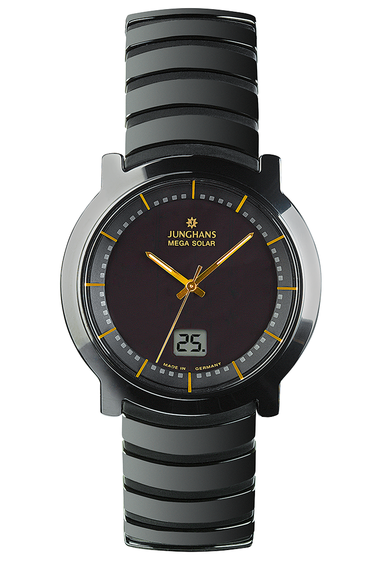 Junghans Herren Armbanduhr 018/1116.44 Stratos Mega Solar Keramik